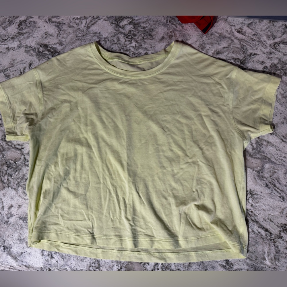 Neon yellow lululemon athletic style tee